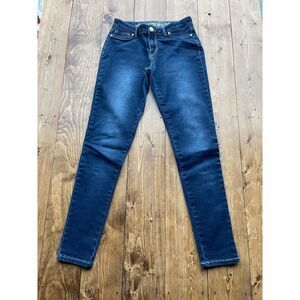 Express Jagging Jeans Women’s sz 8 mid rise dark wash blue denim stretchy